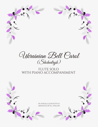 Book cover for Ukrainian Bell Carol (Shchedryk) -Flute Solo with Piano Accompaniment