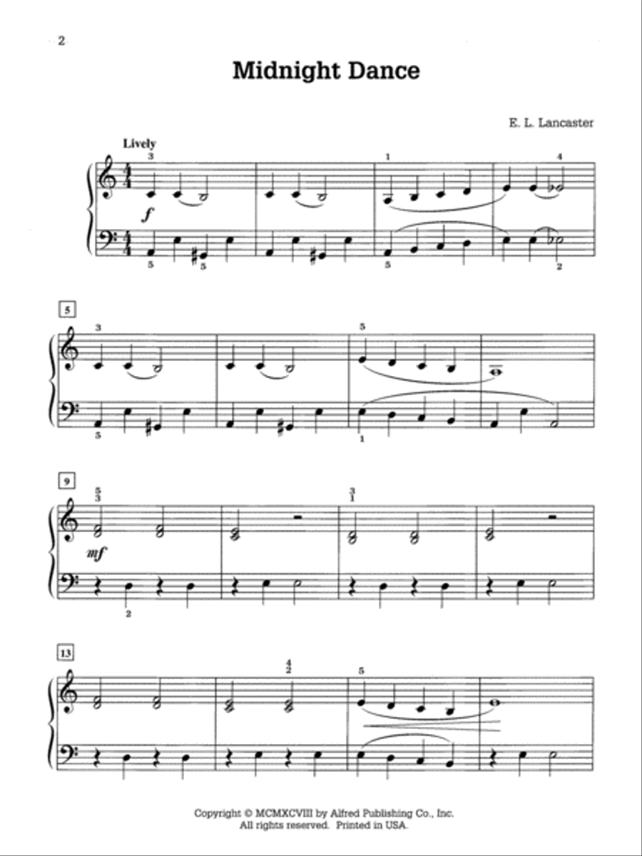 Midnight Dance Easy Piano scores gallery preview page 3