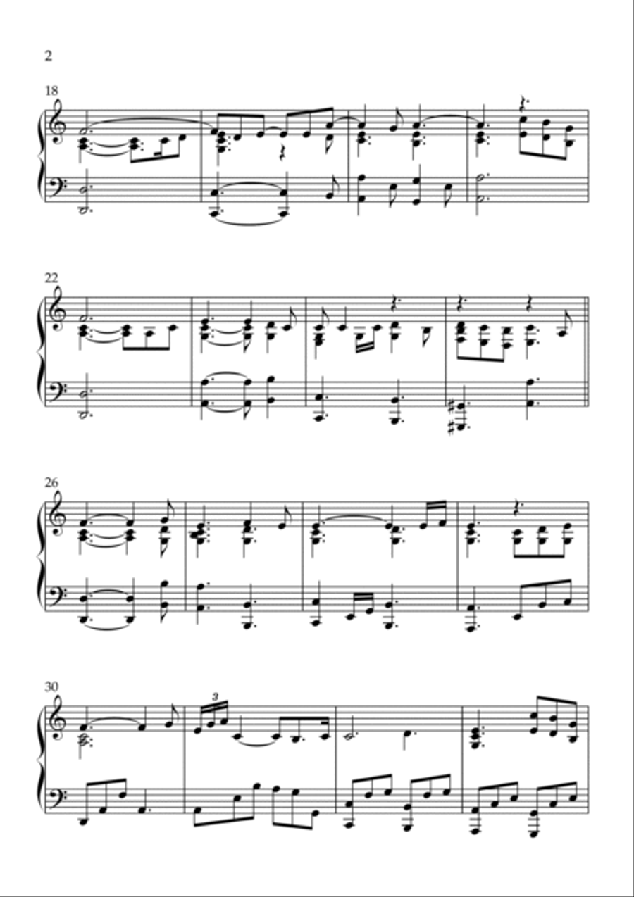 Kissing You Piano Solo scores gallery preview page 2