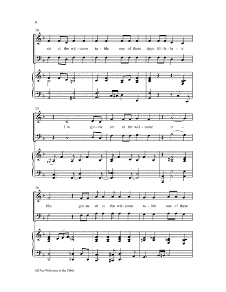 All Are Welcome at the Table 4-Part scores gallery preview page 4