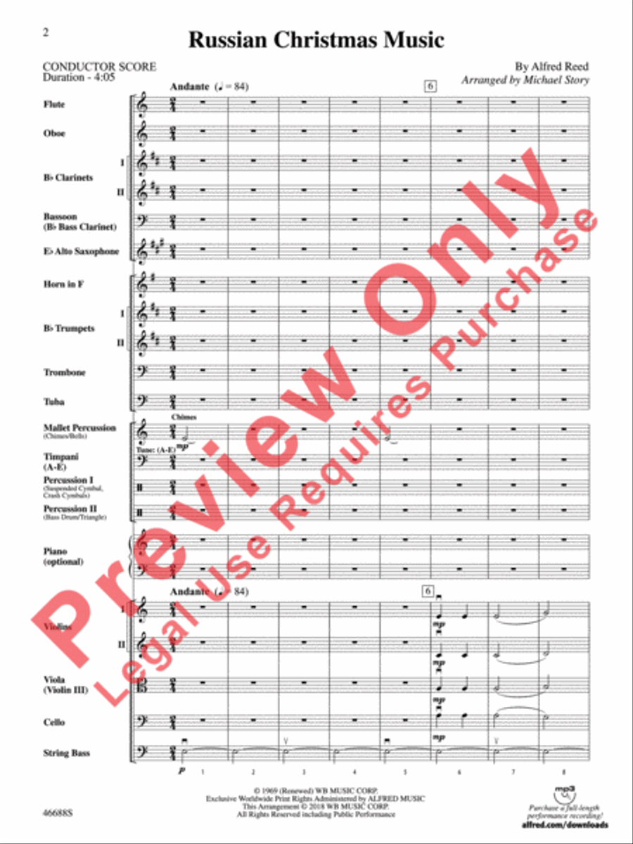Russian Christmas Music Full Orchestra scores gallery preview page 3