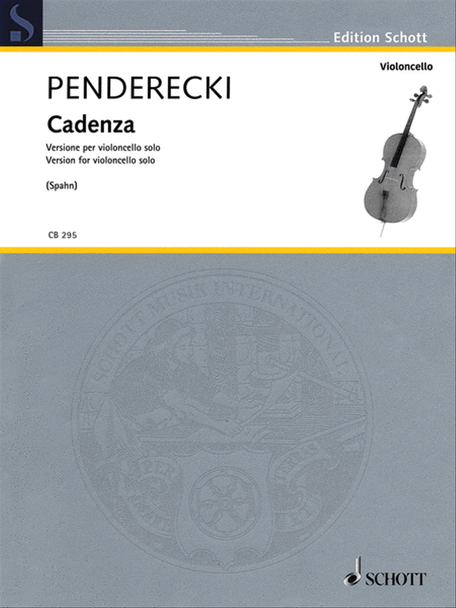 Cadenza Cello Solo scores gallery preview page 1