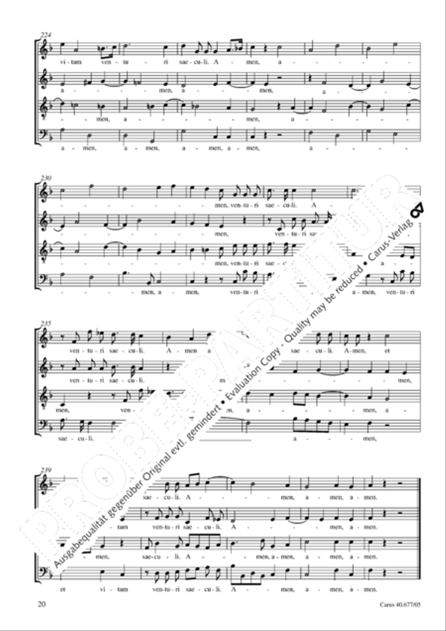 Mass in F major 4-Part scores gallery preview page 21