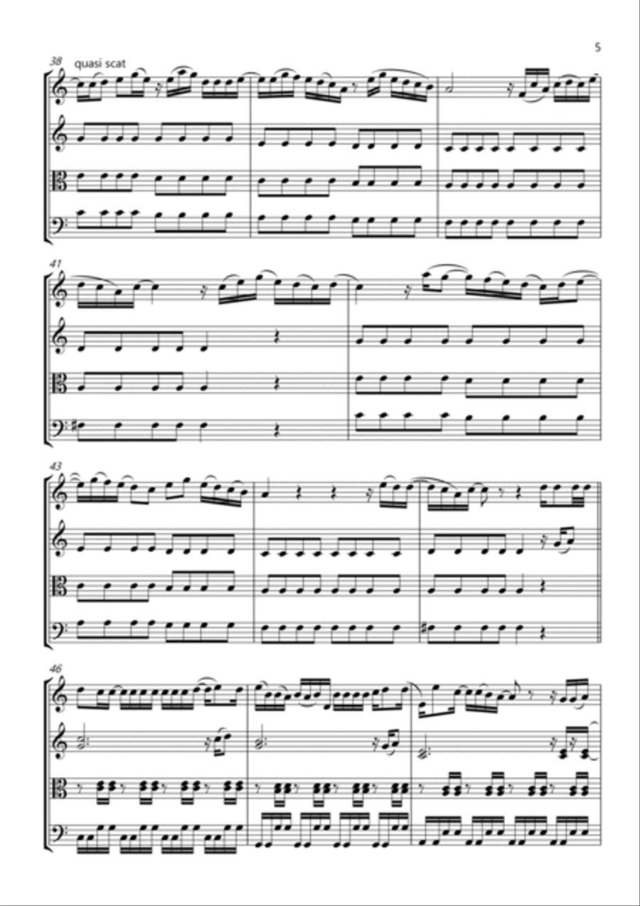 I'm Yours I'm Yours String Quartet scores gallery preview page 5