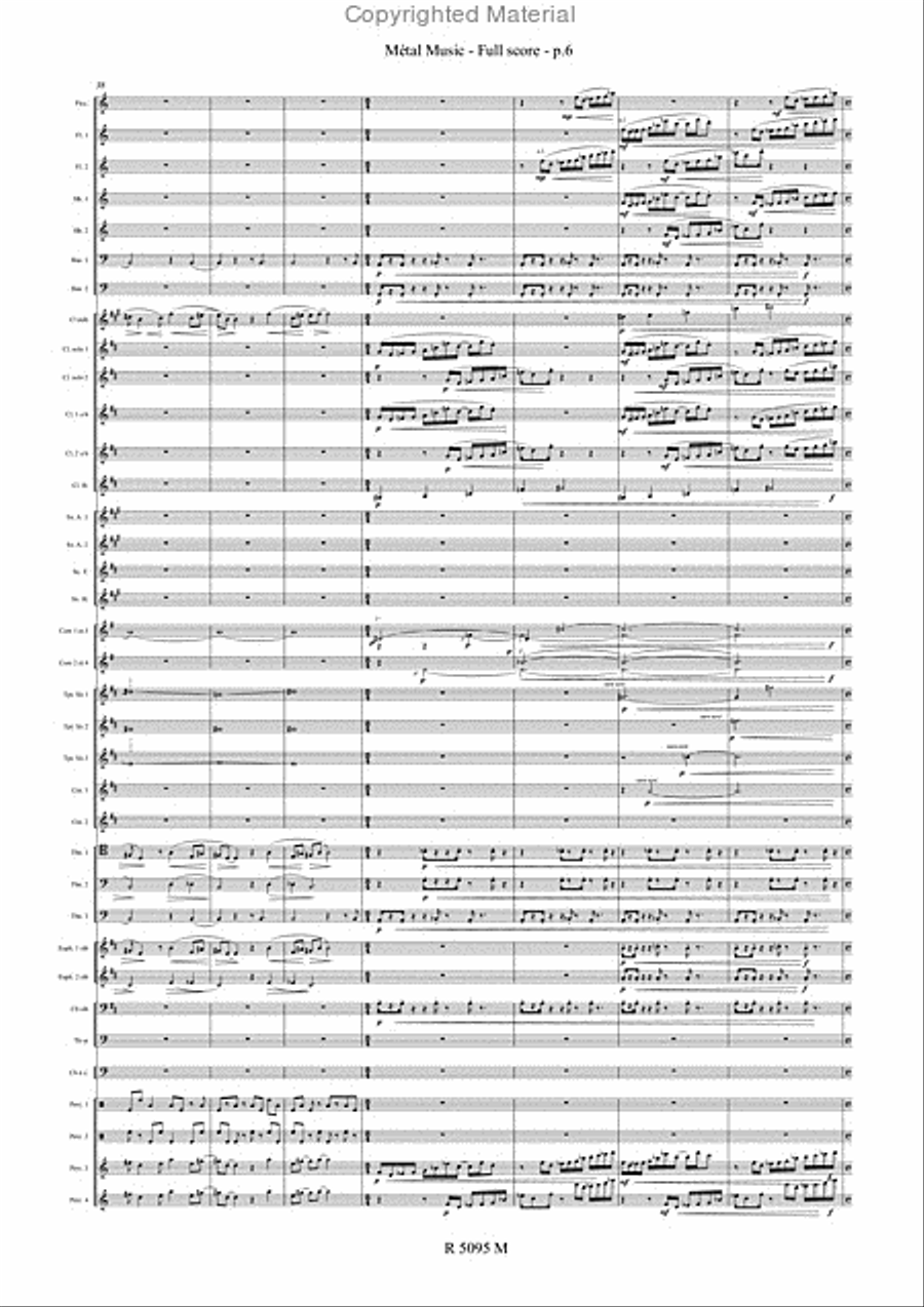 Metal Music Metal Music Concert Band scores gallery preview page 7