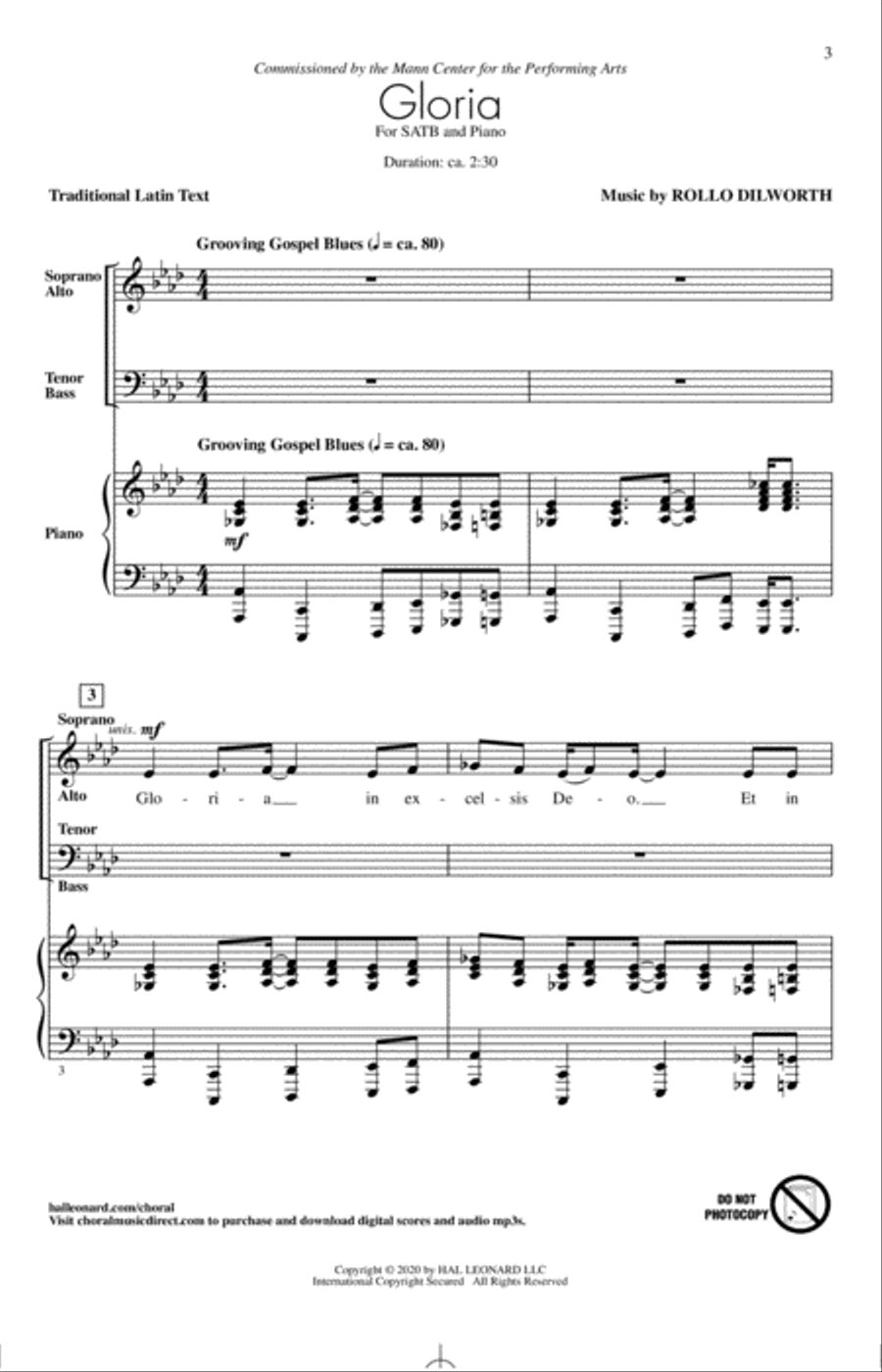 Gloria Gloria 4-Part scores gallery preview page 1