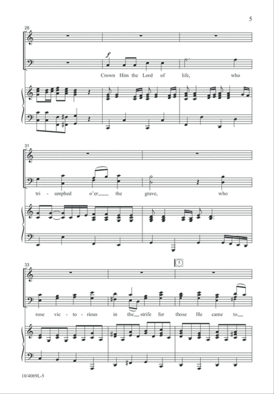 Crown Him Redeemer, King! 4-Part scores gallery preview page 6