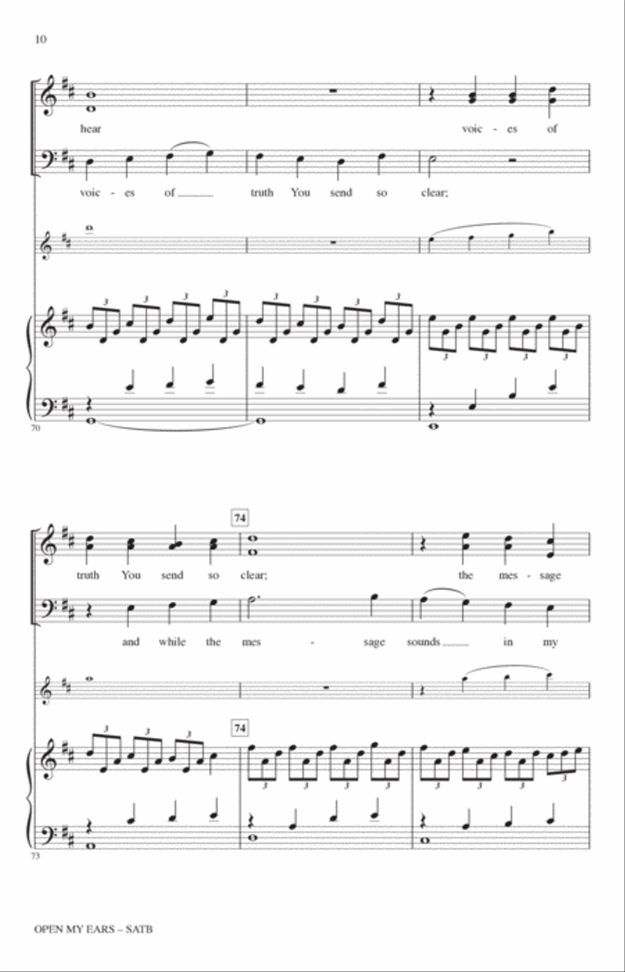 Open My Ears 4-Part scores gallery preview page 9