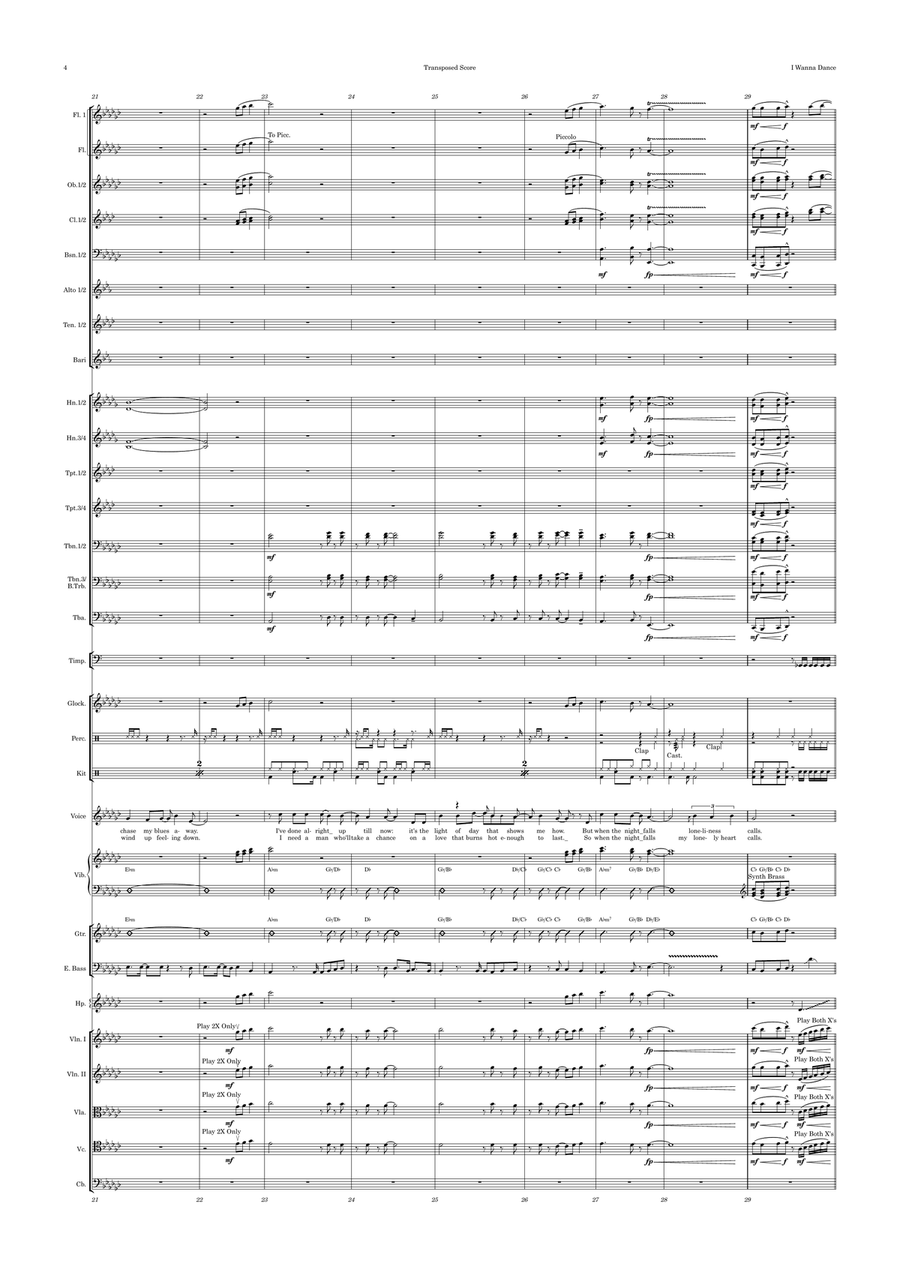 I Wanna Dance With Somebody Full Orchestra scores gallery preview page 4