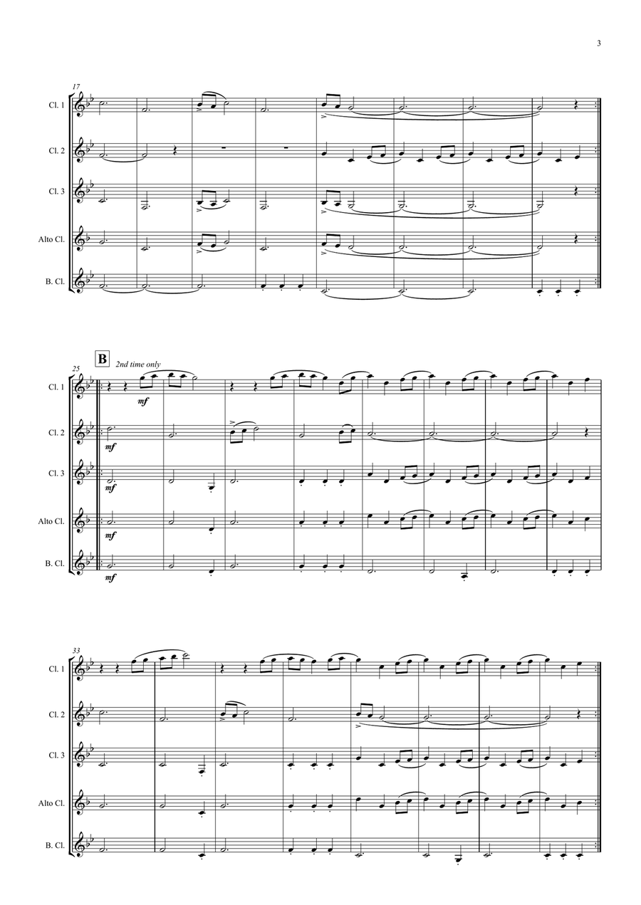 Game Of Thrones Clarinet Quartet scores gallery preview page 3