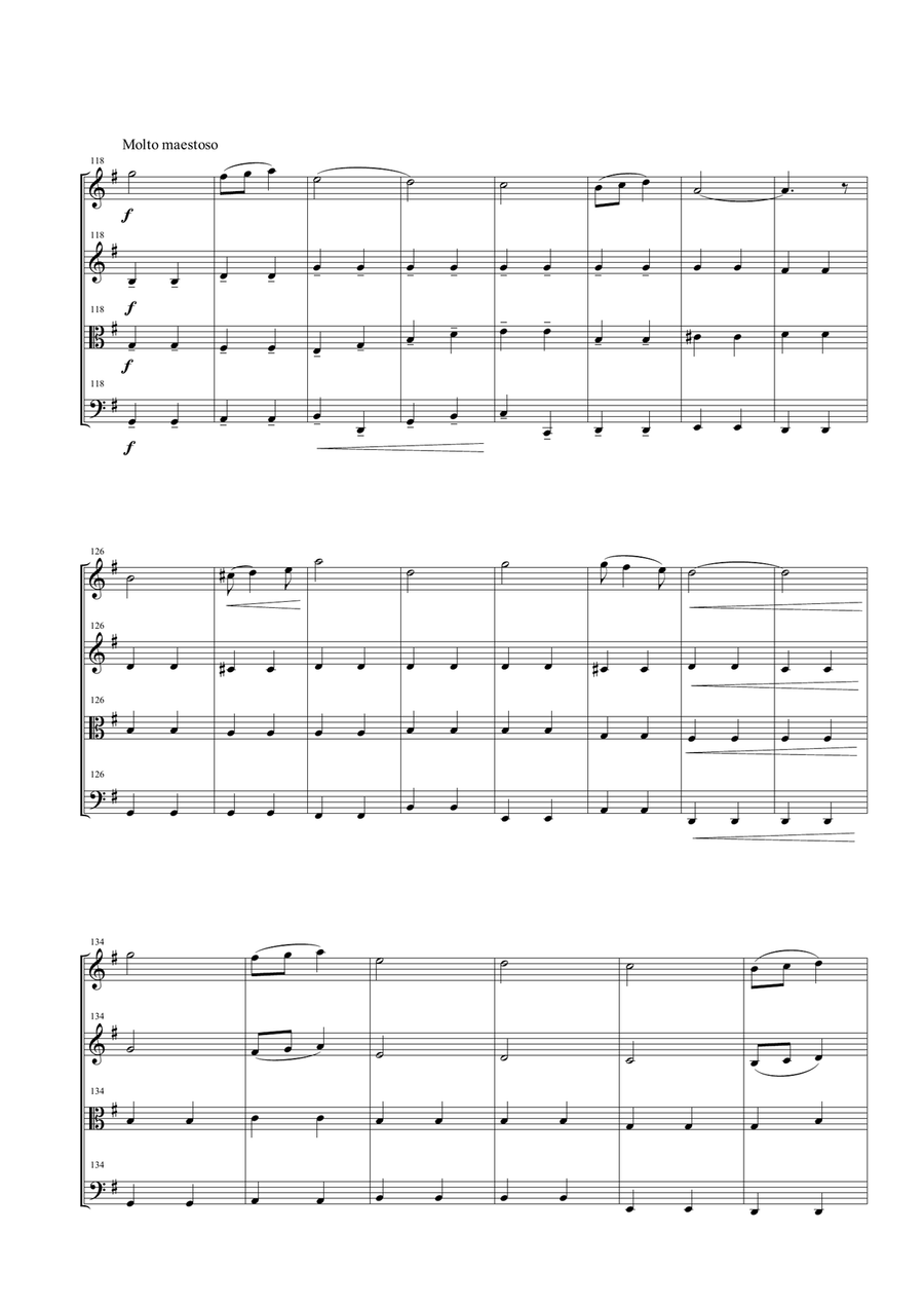 Pomp and Circumstance March No. 1 for String Quartet String Quartet scores gallery preview page 6