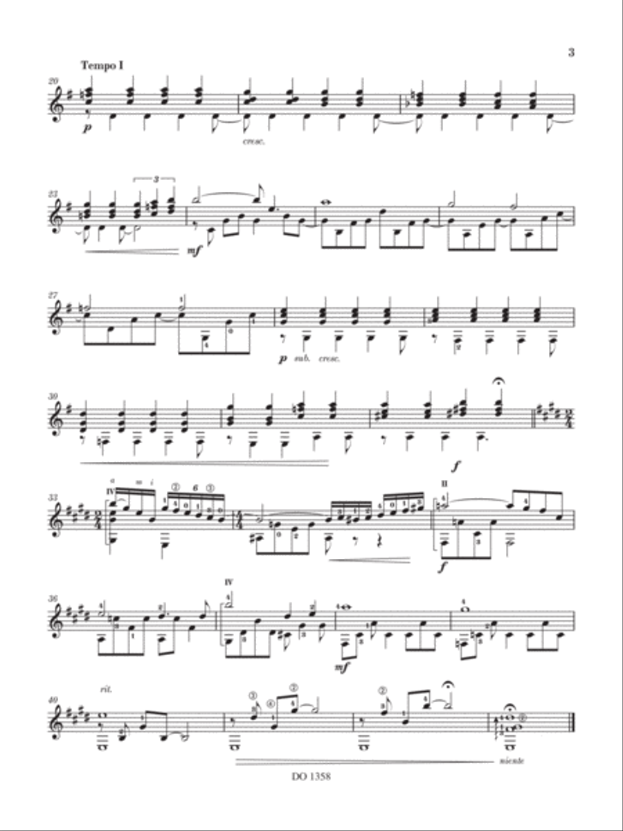 Azul - 3 Poèmes d'amour Classical Guitar scores gallery preview page 4