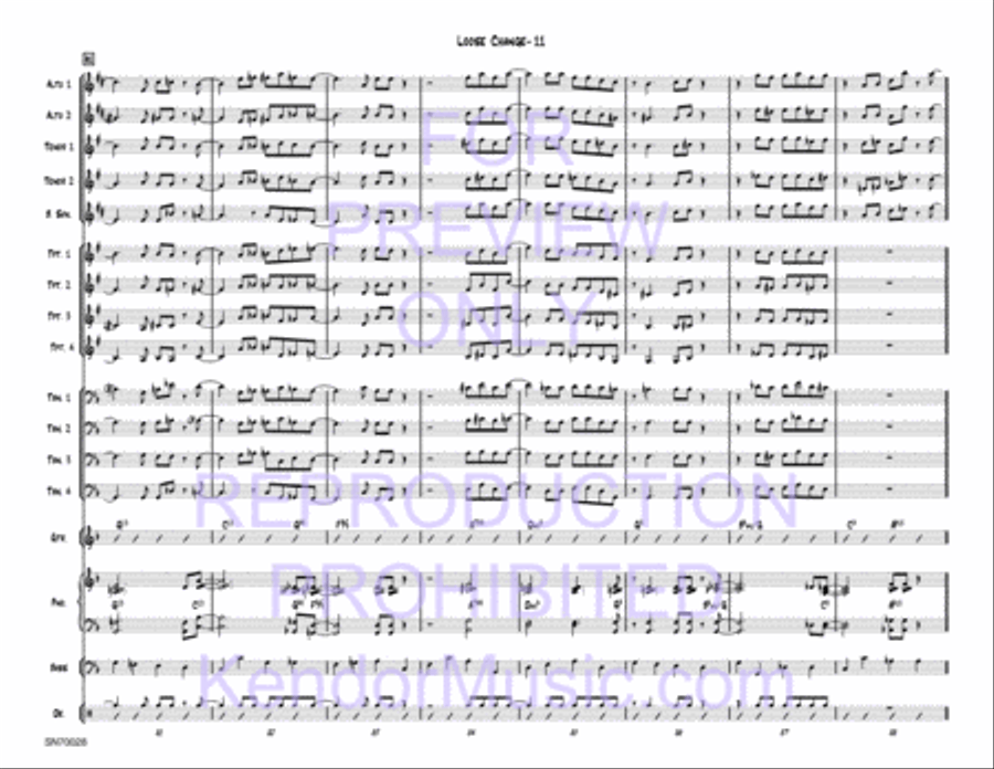 Loose Change Loose Change Jazz Ensemble scores gallery preview page 12