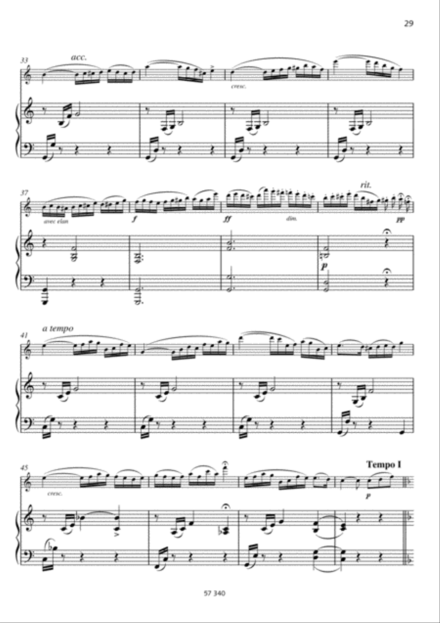 Tendre souvenir (Rêverie) Flute Solo scores gallery preview page 3