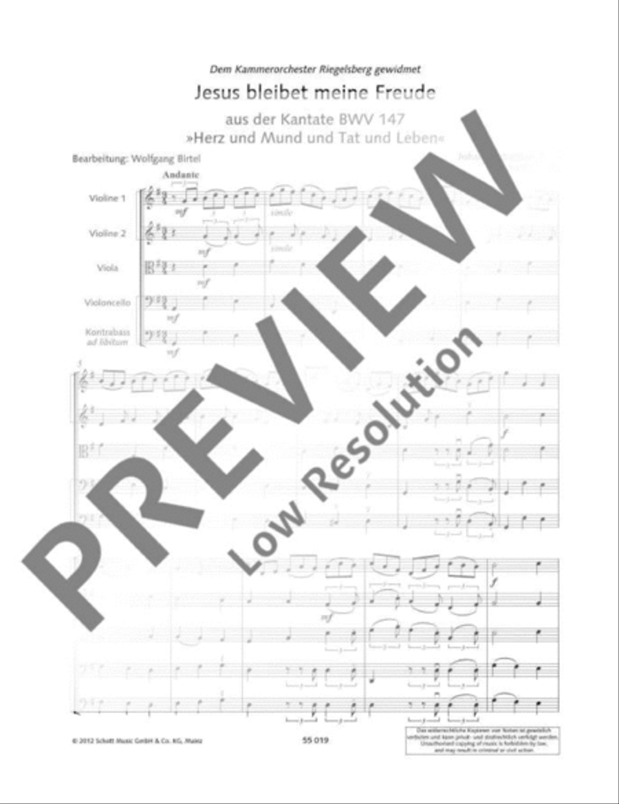 Jesu, Joy of Man's Desiring String Quartet scores gallery preview page 5
