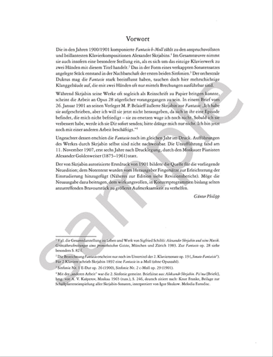 Fantasie in B minor Op. 28 for Piano Piano scores gallery preview page 2