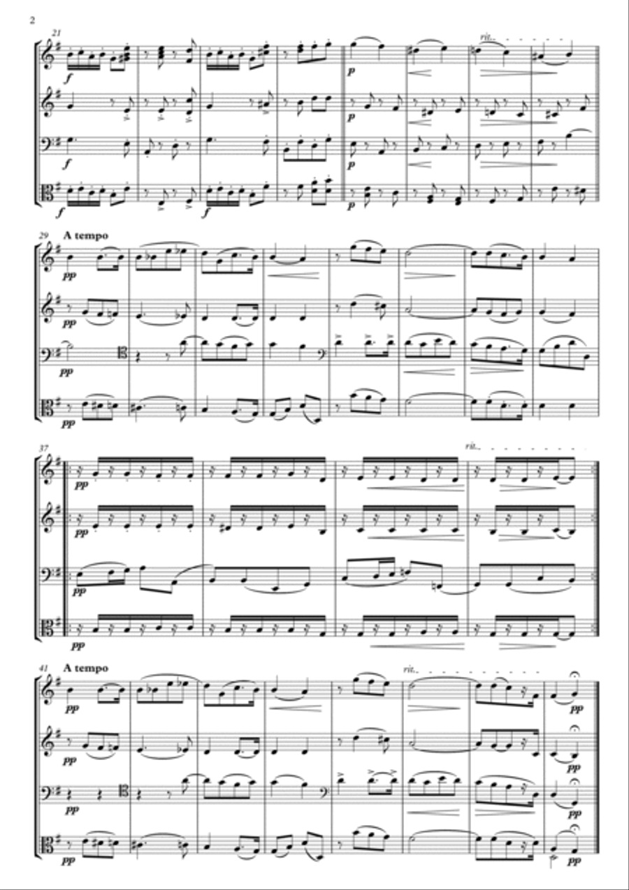 Scenes from Childhood 15-11 String Quartet scores gallery preview page 2