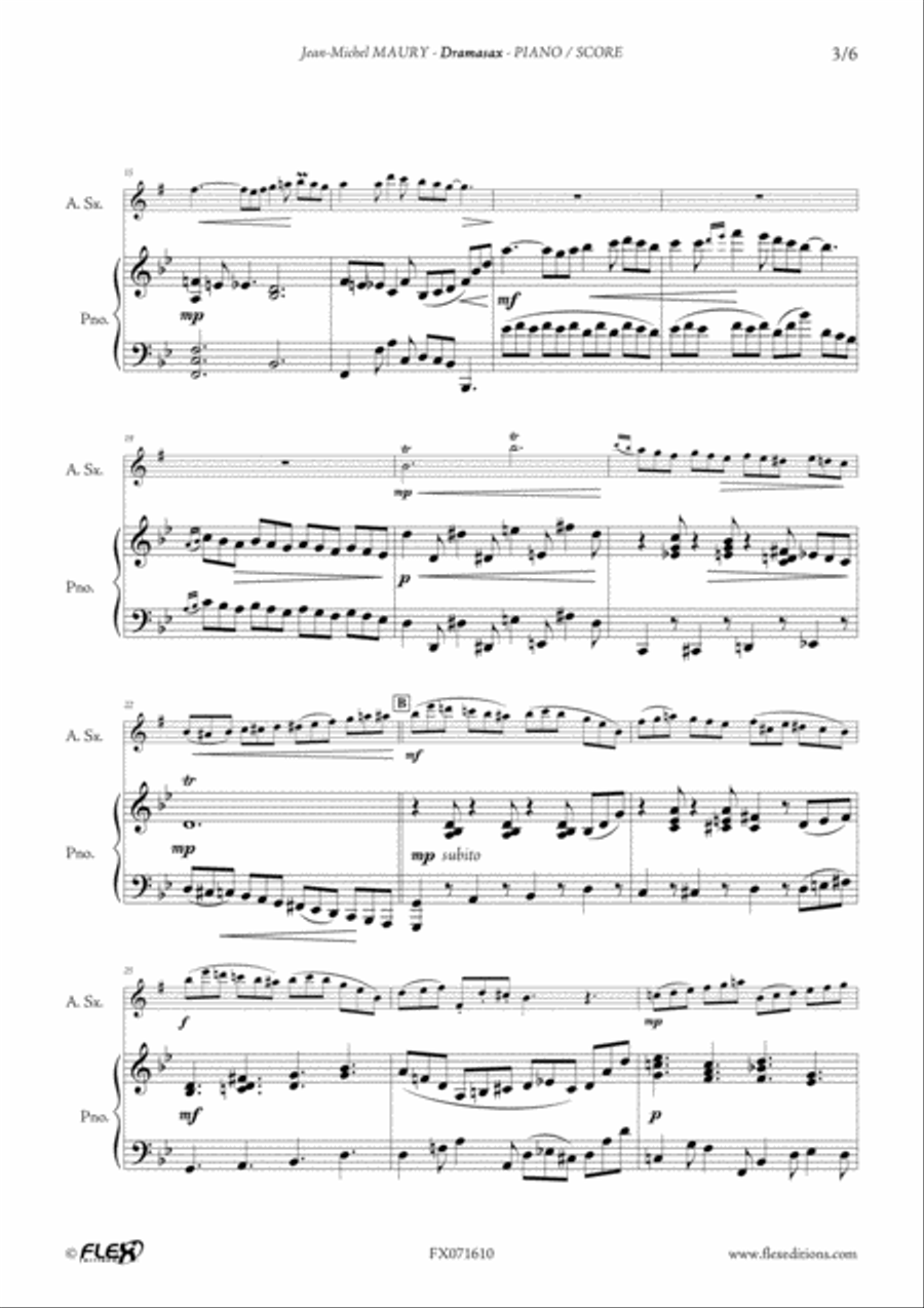 Dramasax Alto Saxophone scores gallery preview page 3
