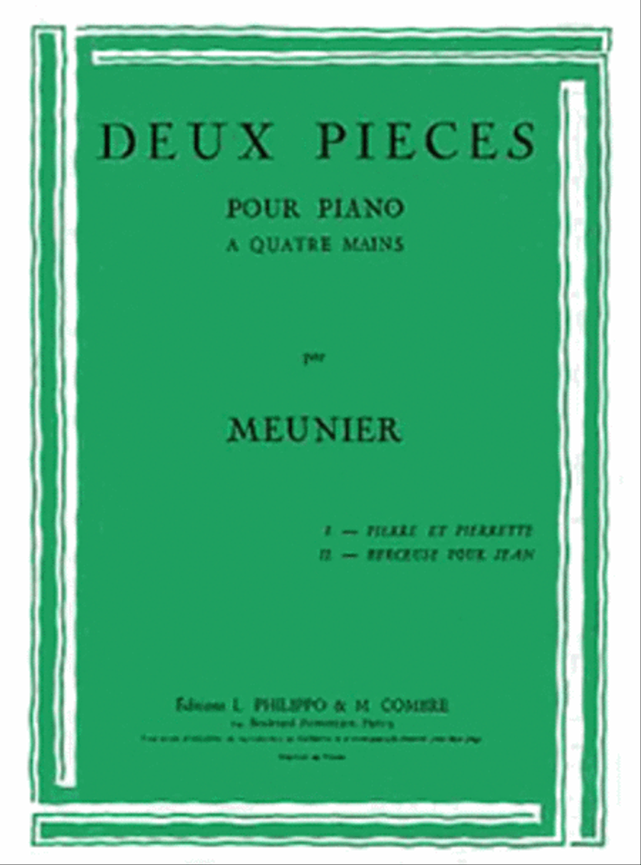 Pieces (2) Pierre et Pierrette - Berceuse pour Jean Piano Duet scores gallery preview page 1