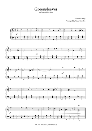 Greensleeves Intermediate Piano - A minor (1)