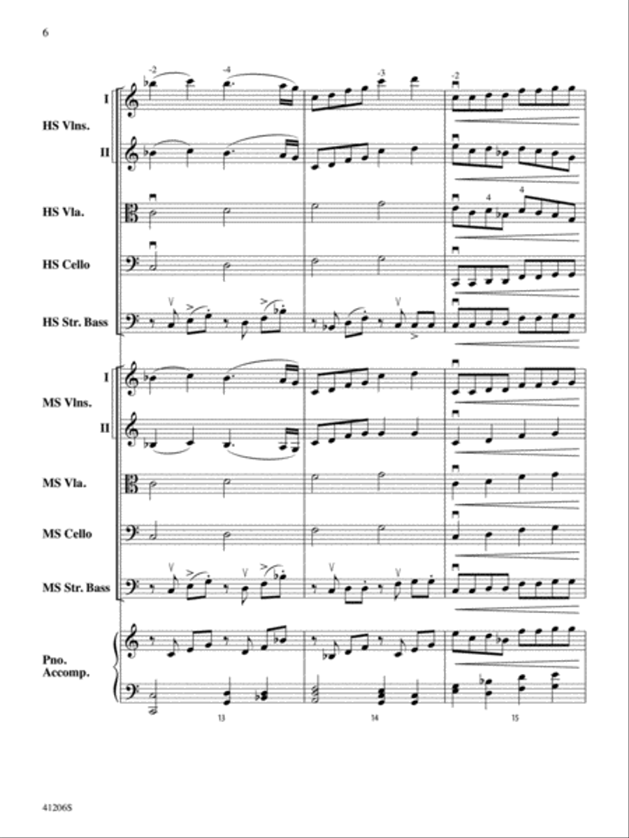 Newtown Peace Anthem: Score String Orchestra scores gallery preview page 6