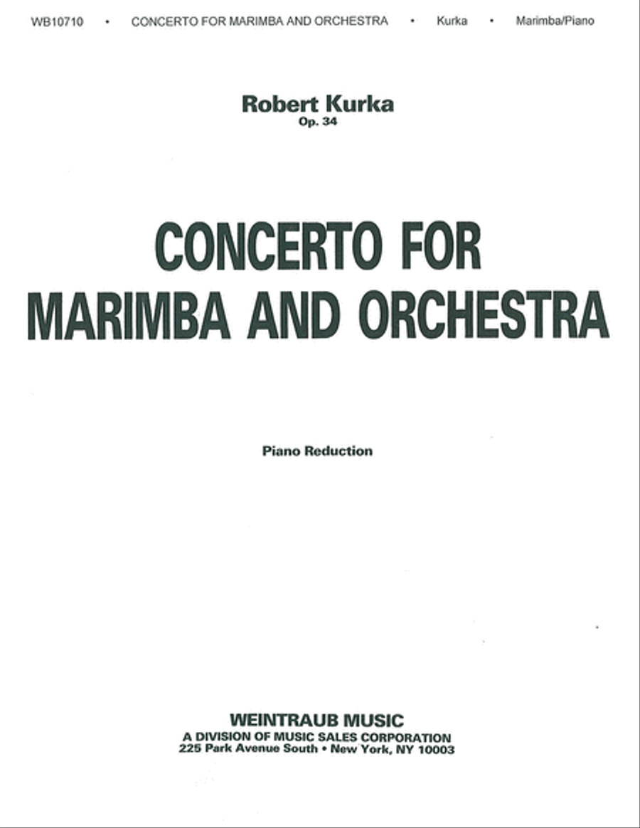 Concerto for Marimba and Orchestra, Op. 34 Piano scores gallery preview page 1