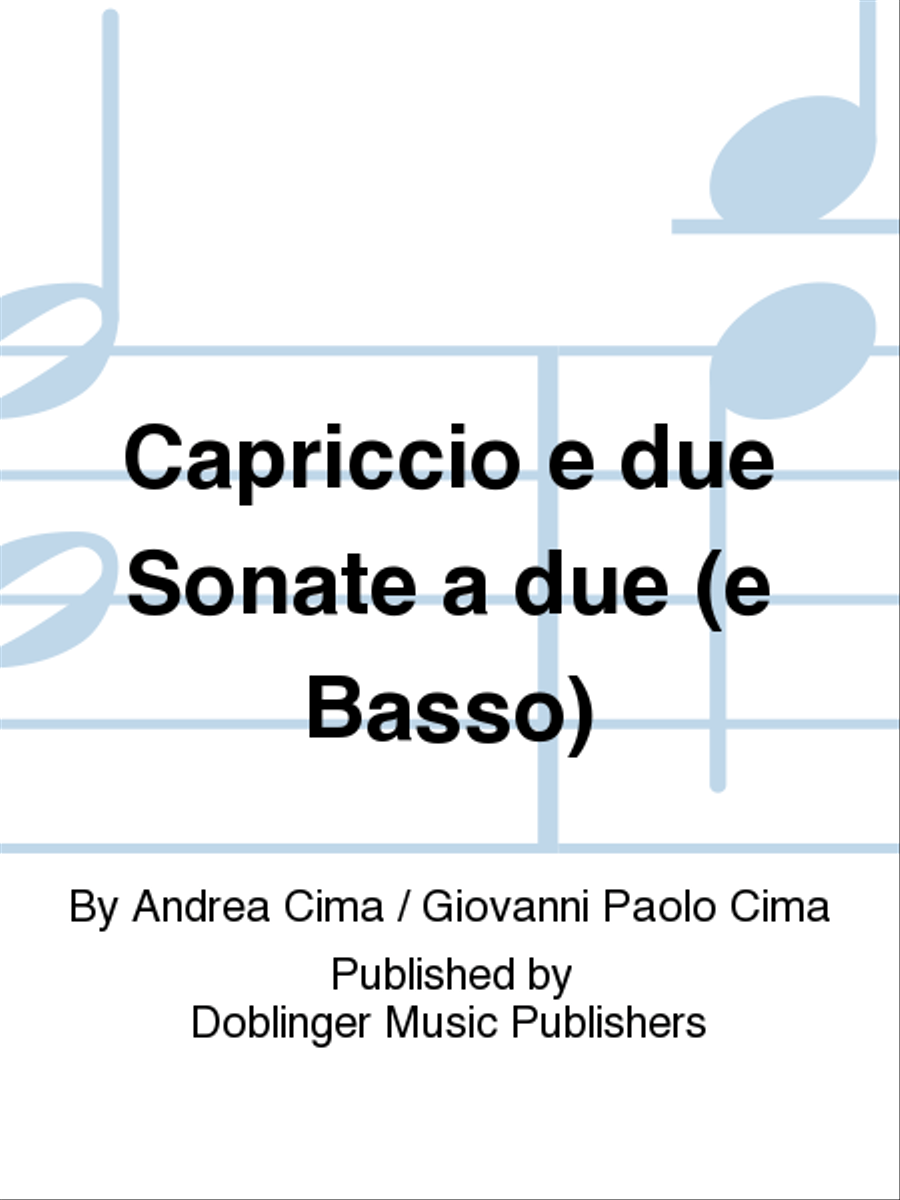 Capriccio e due Sonate a due (e Basso) Flute scores gallery preview page 1