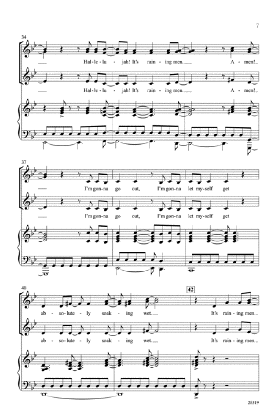 It's Raining Men Choir scores gallery preview page 5