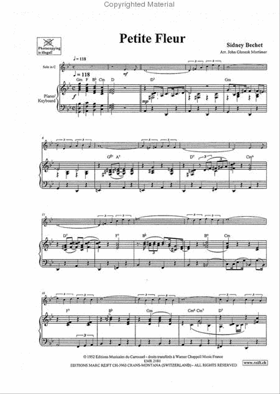 Petite Fleur Trumpet Solo scores gallery preview page 4