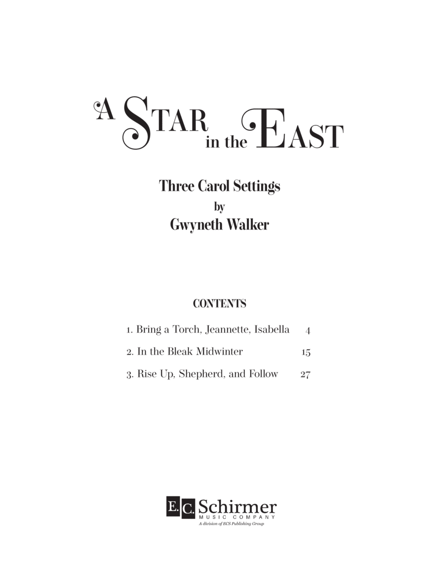 A Star in the East Choir scores gallery preview page 1
