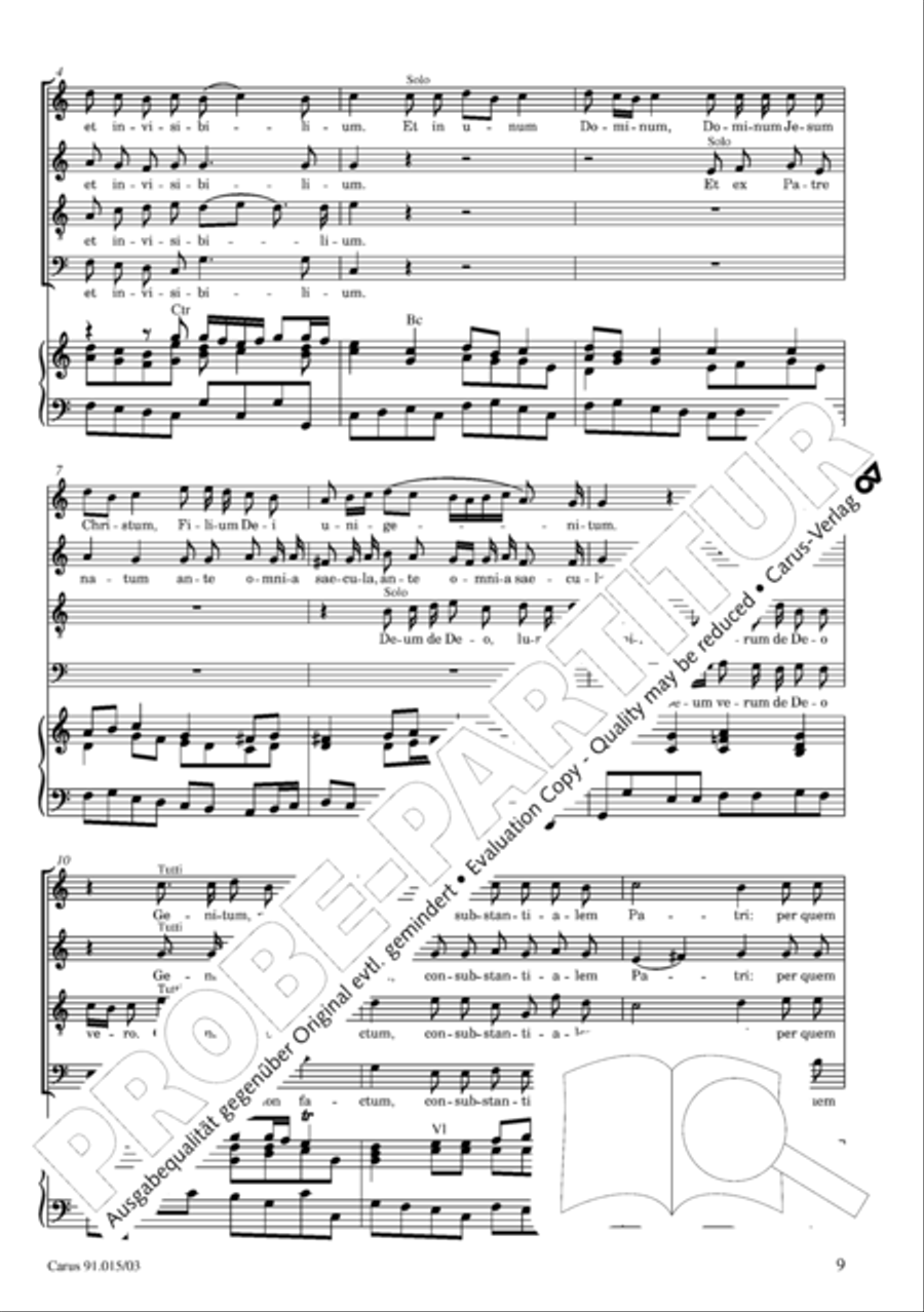 Mass in C (Missa in C) 4-Part scores gallery preview page 10