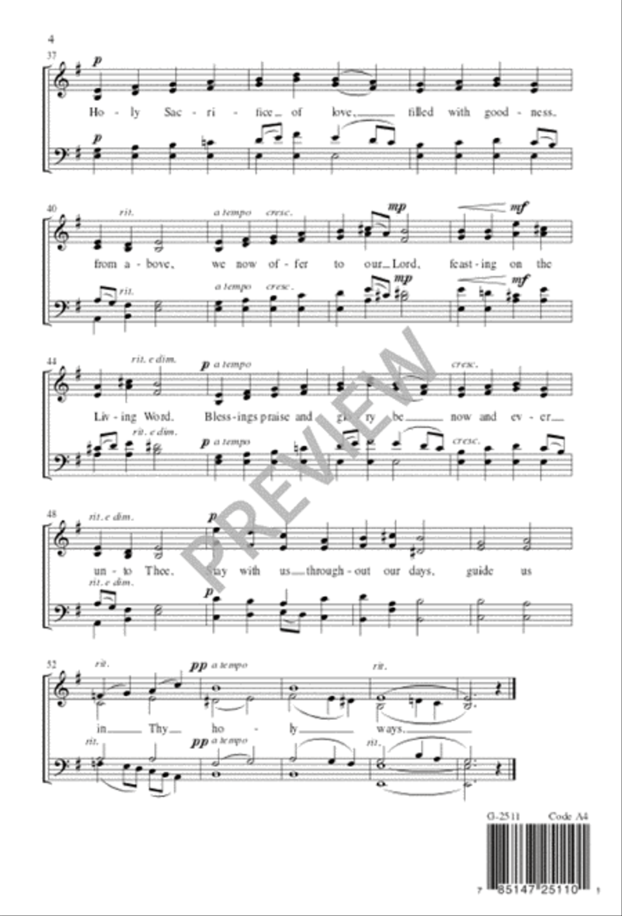 Holy Gifts 4-Part scores gallery preview page 5