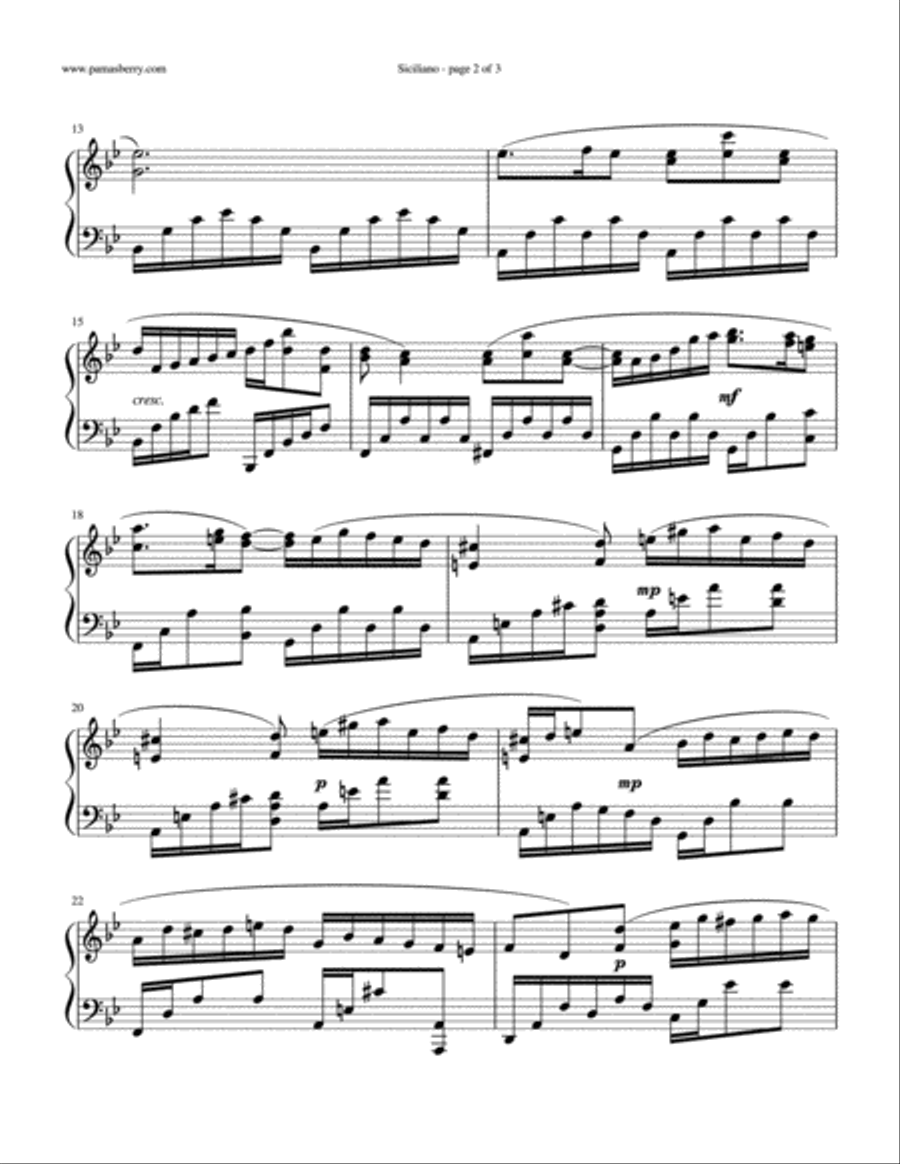 Siciliano Piano Solo scores gallery preview page 2