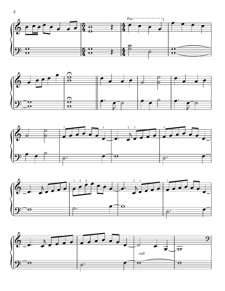 Danny (from Minecraft) Easy Piano scores gallery preview page 2