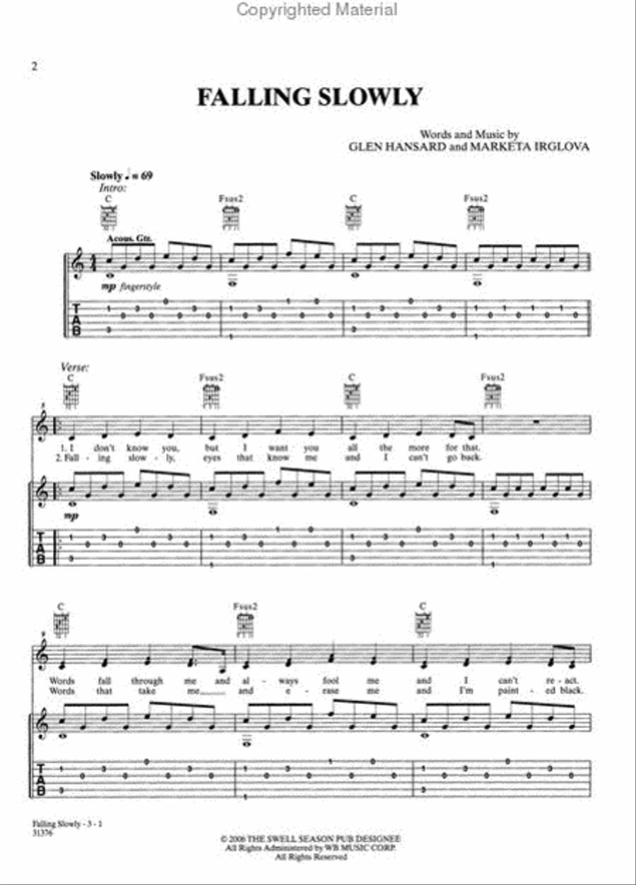 Falling Slowly (from the Motion Picture Once) Small Ensemble scores gallery preview page 2