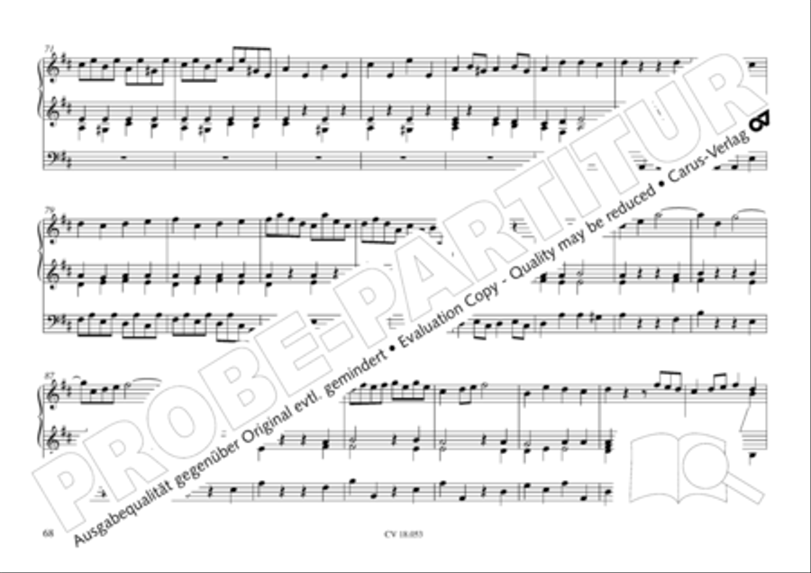 Das Husumer Orgelbuch von 1758 Organ Solo scores gallery preview page 69