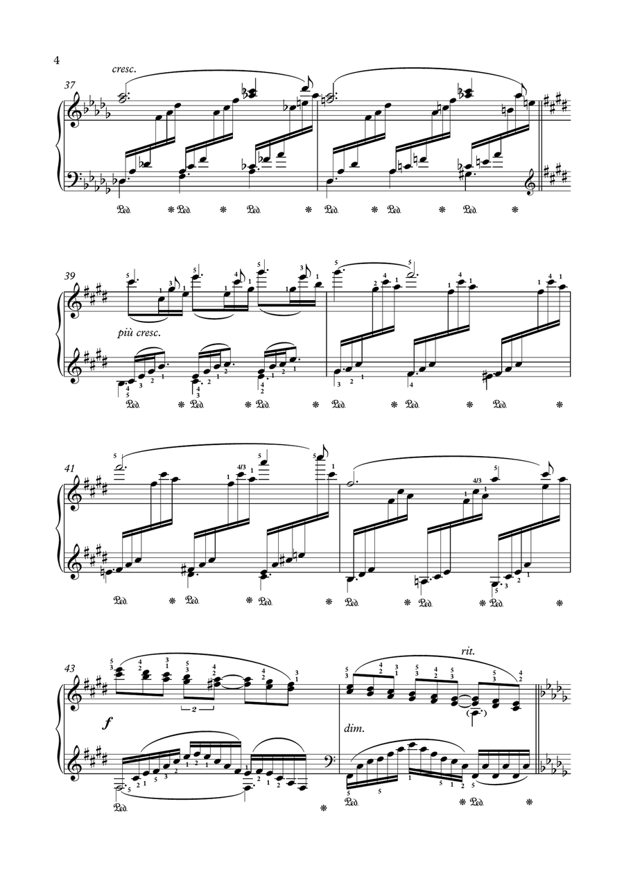 Clair de Lune Piano Solo scores gallery preview page 4