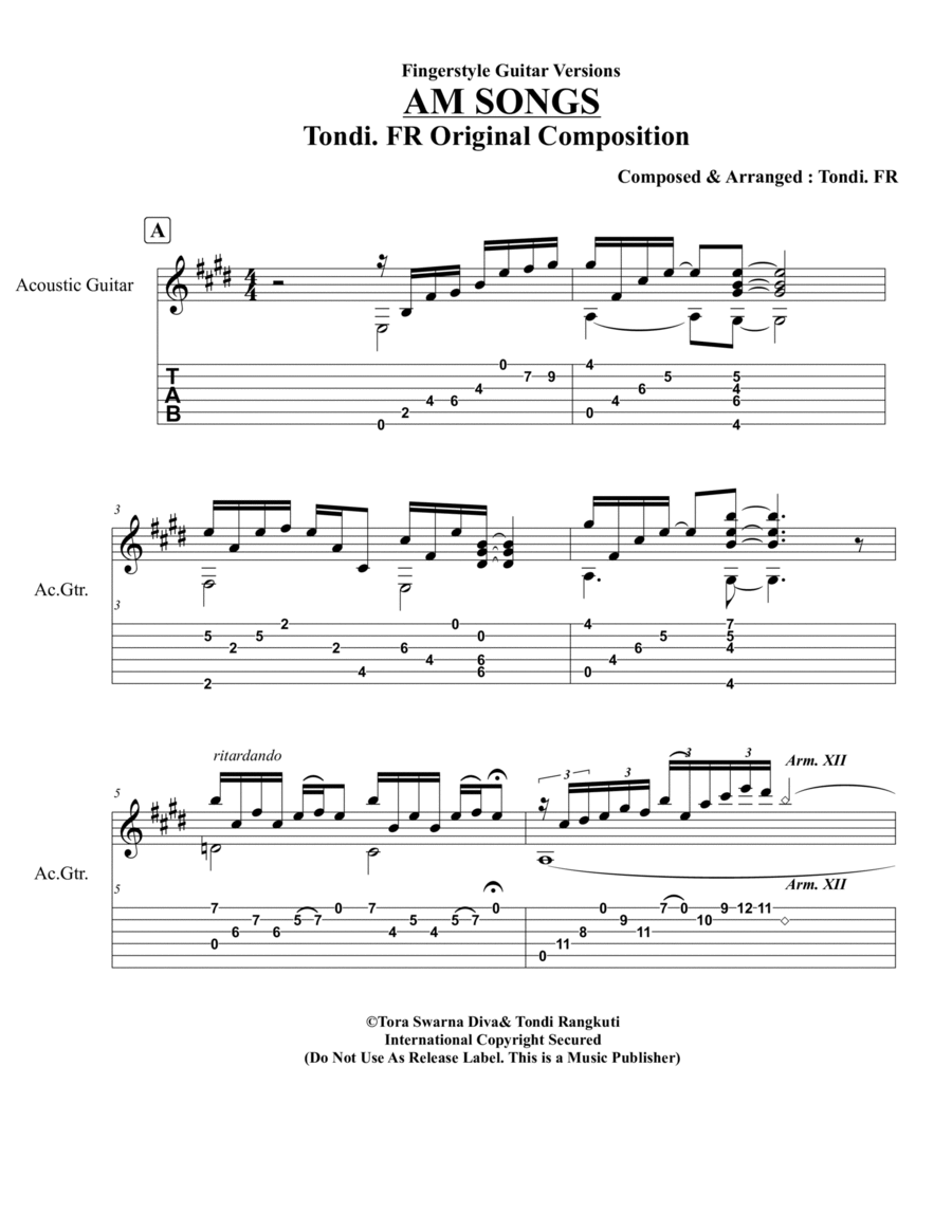 AM Songs Acoustic Guitar scores gallery preview page 1