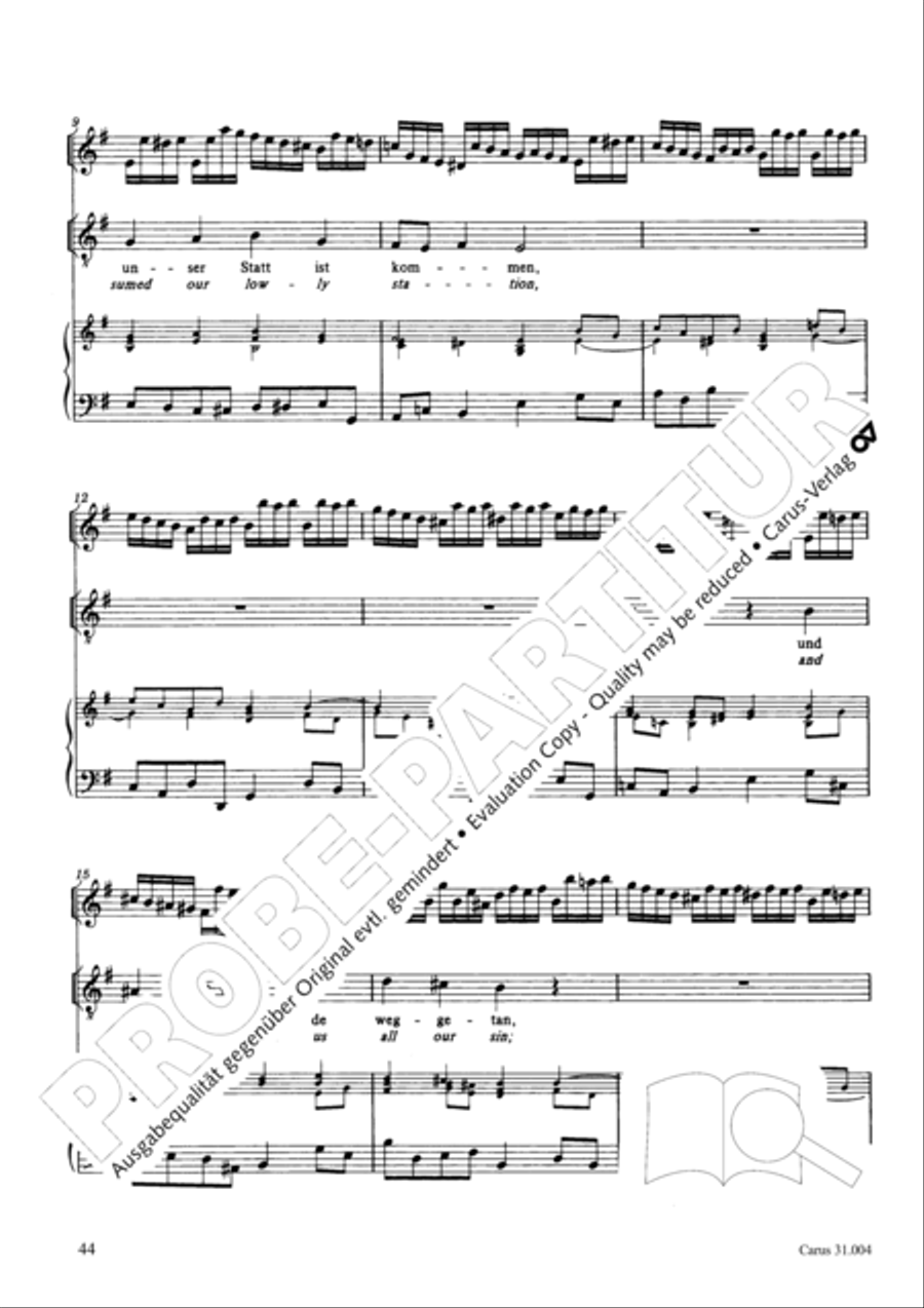 Christ lay in death's cold prison (Christ lag in Todesbanden) 4-Part scores gallery preview page 45