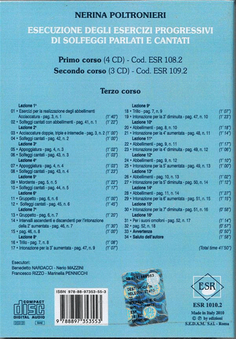 Esercizi Progr. Di Solfeggi Parlati E Cantati 3 CD scores gallery preview page 2