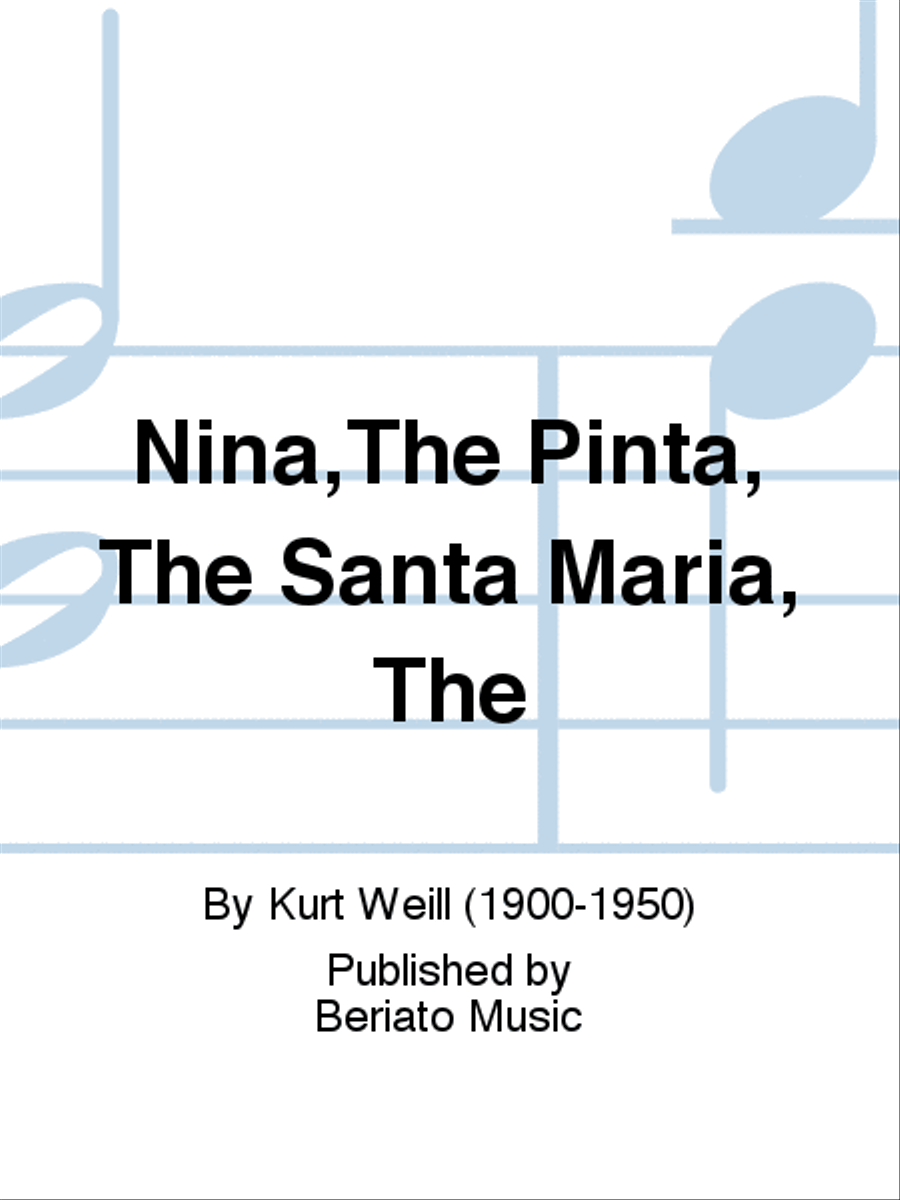 Nina,The Pinta, The Santa Maria, The Piano, Vocal, Guitar scores gallery preview page 1