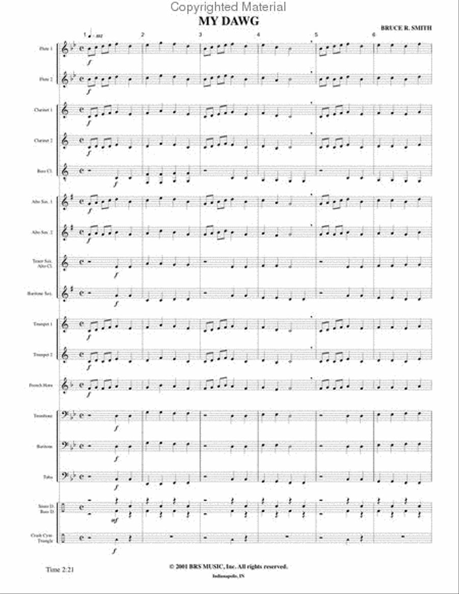 My Dawg My Dawg Concert Band scores gallery preview page 3