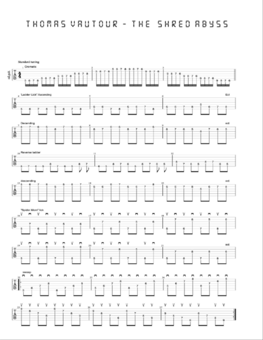 The Shred Abyss Acoustic Guitar scores gallery preview page 6