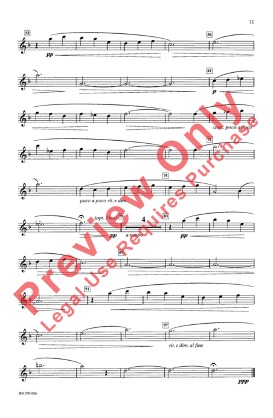 Gymnopedie for Christmas 4-Part scores gallery preview page 10