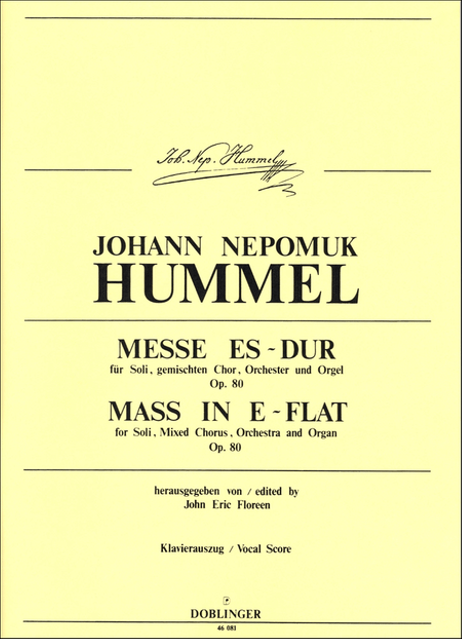Messe Es-Dur op. 80 ( 1804 ) Choir scores gallery preview page 1
