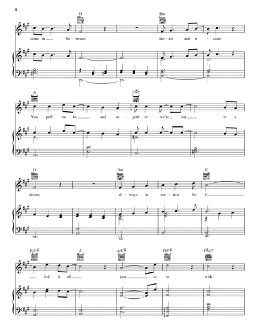 Tightrope (from The Greatest Showman) Piano, Vocal, Guitar scores gallery preview page 6