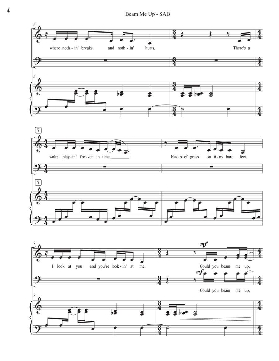 Beam Me Up 3-Part scores gallery preview page 4