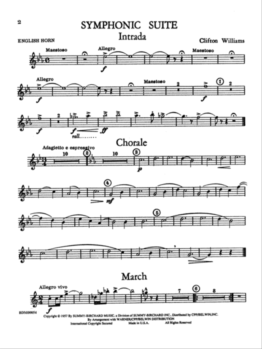 Symphonic Suite: English Horn Concert Band scores gallery preview page 1