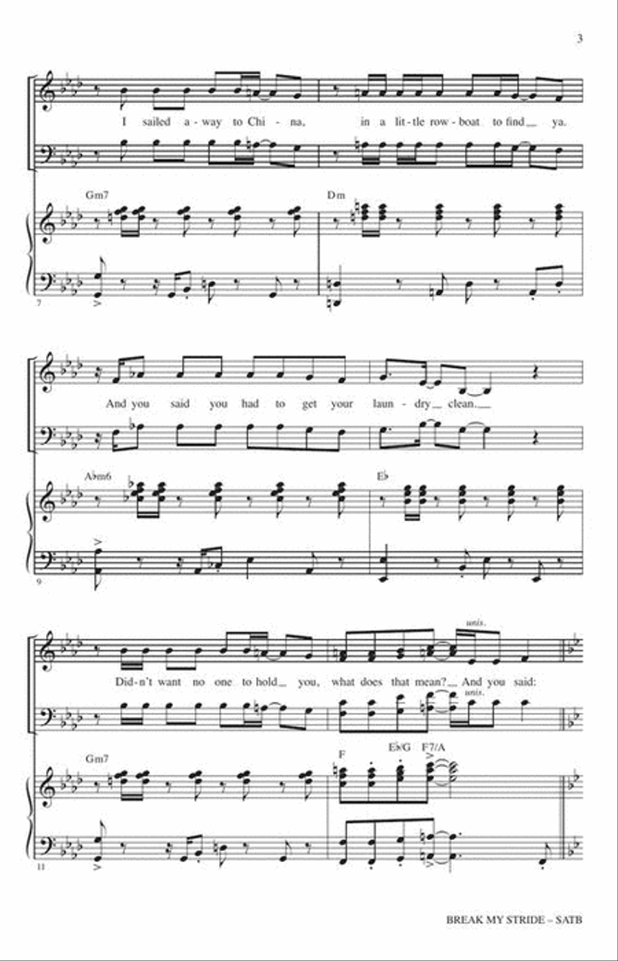 Break My Stride Break My Stride 4-Part scores gallery preview page 4
