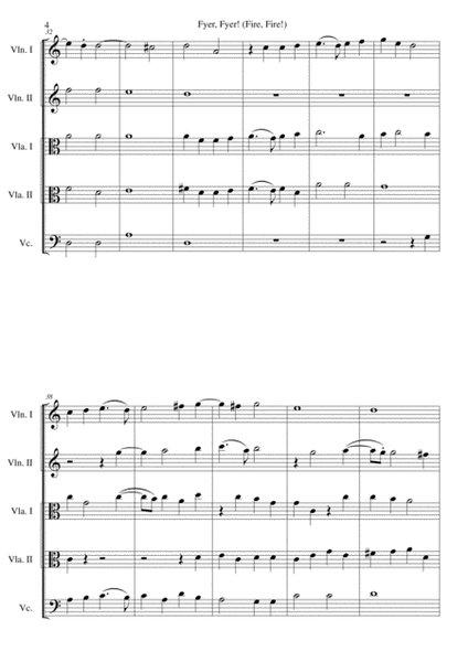 Fyre Fyre! (Fire! Fire!) for string quintet (2 violins, 2 violas, 1 cello) image number null